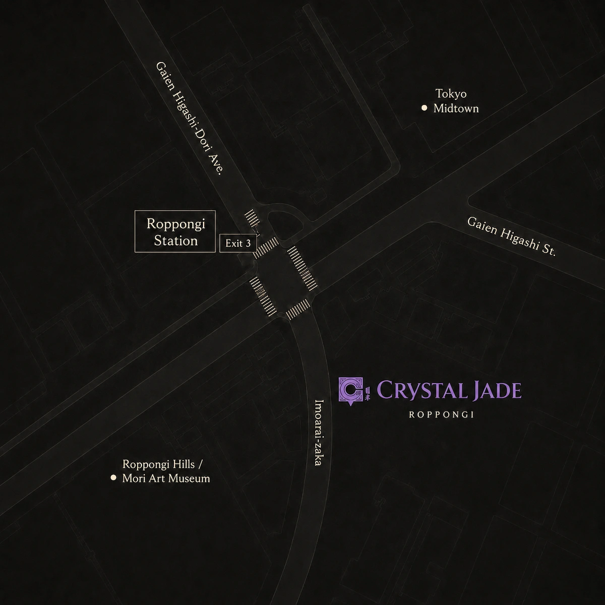Crystal Jade Roppongi - Map