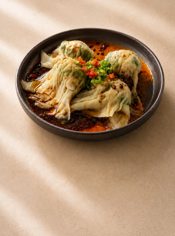 Crystal Jade Roppongi - Minced Pork Wanton with Chilli Vinaigrette